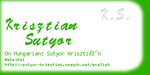 krisztian sutyor business card